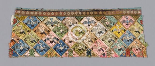 Fragment (Trouser Band), China, Qing dynasty (1644-1911), 1875/1900. Creator: Unknown.