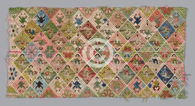 Fragment (Trouser Bands), China, Qing dynasty (1644-1911), 1875/1900. Creator: Unknown.