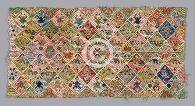 Fragment (Trouser Bands), China, Qing dynasty (1644-1911), 1875/1900. Creator: Unknown.