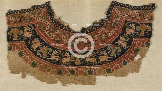 Fragment (Tunic Yoke), Egypt, Roman period (30 B.C.- 641 A.D.)/Arab period (641-969), 6th/8th... Creator: Unknown.