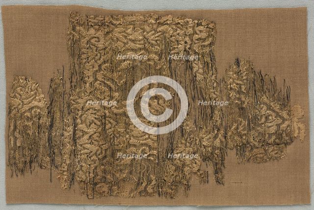 Fragment (Xilins in Bulb Palmettes), 1200s - 1300s. Creator: Unknown.