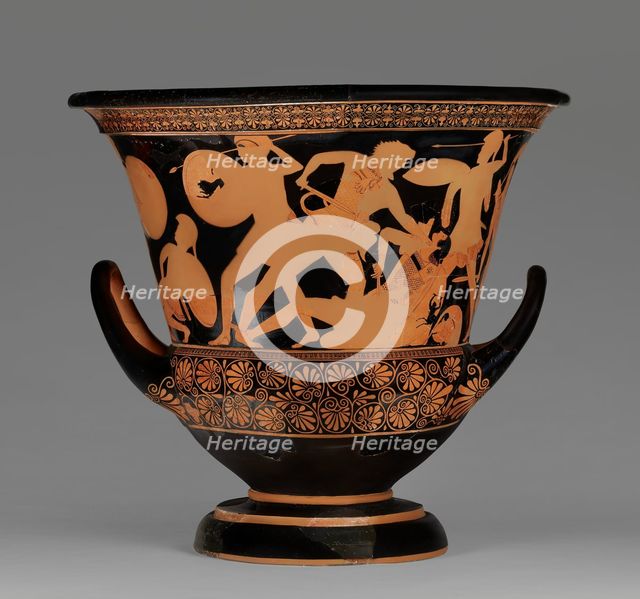 Fragmentary Attic Red-Figure Calyx Krater, 480-470 BC. Creator: Syleus Painter.