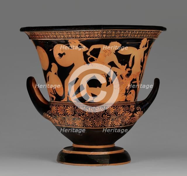 Fragmentary Attic Red-Figure Calyx Krater, 480-470 BC. Creator: Syleus Painter.