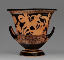 Fragmentary Attic Red-Figure Calyx Krater, 480-470 BC. Creator: Syleus Painter