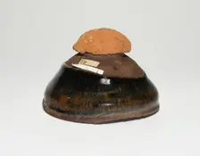 Fragmentary Bowl, with clay firing cushion, Song dynasty (960-1279), 12th/13th century. Creator: Unknown