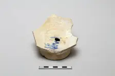 Fragmentary base of a bowl, Saljuq period, early 13th century. Creator: Unknown