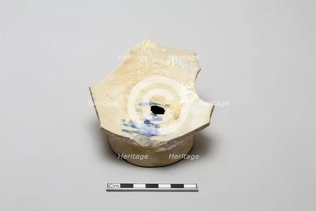 Fragmentary base of a bowl, Saljuq period, early 13th century. Creator: Unknown.