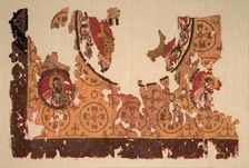 Fragmentary Icon Panel, Christ in Glory (?) and Evangelists, 750 - 850. Creator: Unknown