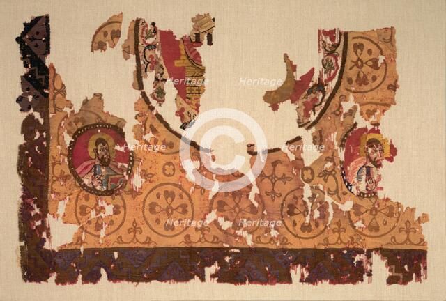 Fragmentary Icon Panel, Christ in Glory (?) and Evangelists, 750 - 850. Creator: Unknown.