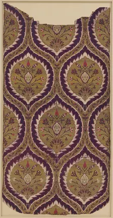 Fragmentary Loom Width with Ogival Pattern, Turkey, ca. 1570-80. Creator: Unknown