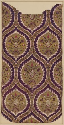 Fragmentary Loom Width with Ogival Pattern, Turkey, ca. 1570-80. Creator: Unknown