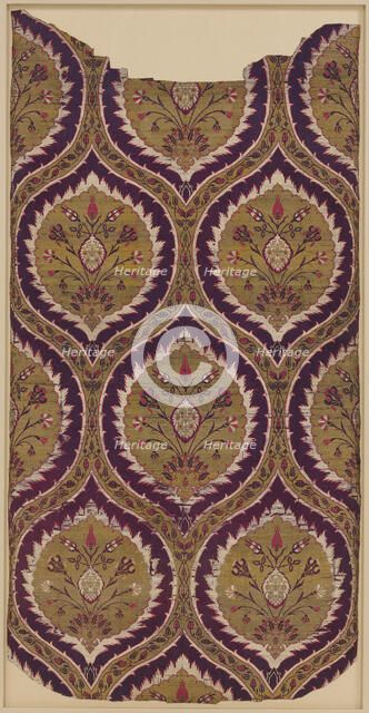 Fragmentary Loom Width with Ogival Pattern, Turkey, ca. 1570-80. Creator: Unknown.