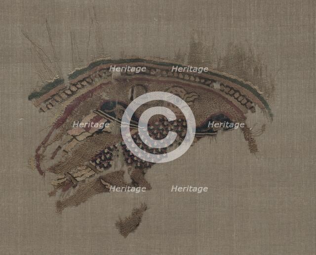 Fragmentary roundel with eagle in gold ground, 1000s. Creator: Unknown.