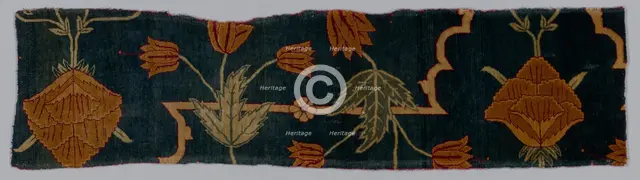 Fragments of a Carpet, 1600-1650. Creator: Imperial Manufactory (Indian).