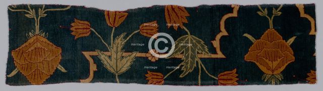 Fragments of a Carpet, 1600-1650. Creator: Imperial Manufactory (Indian).