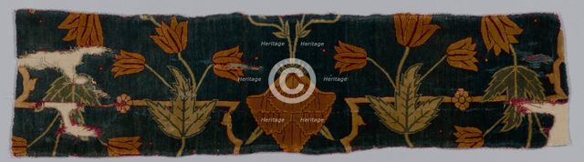 Fragments of a Carpet, 1600-1650. Creator: Imperial Manufactory (Indian).