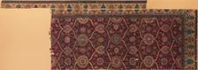 Fragments of a Carpet with Lattice and Blossom Pattern, India or present-day Pakistan, ca. 1650. Creator: Unknown