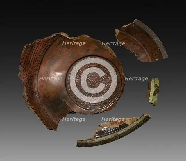 Fragments of a Lacquer Tray, 9 AD. Creator: Unknown.