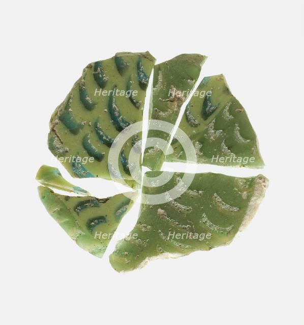 Fragments of a Revetment Depicting Fish Scales, 1st century BCE-1st century CE. Creator: Unknown.