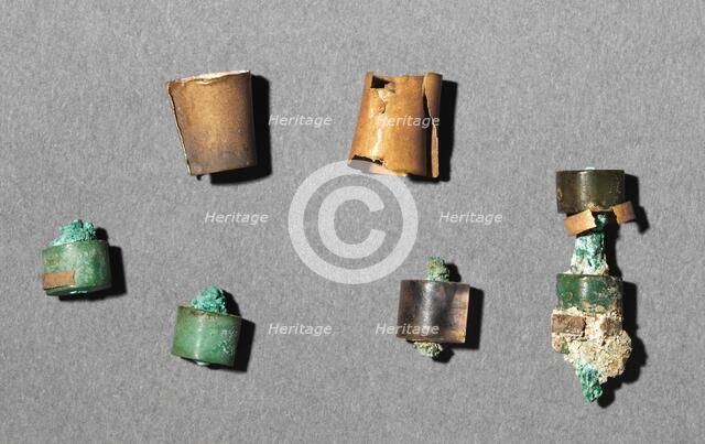 Fragments of an Amuletic Cylinder, 2040-1648 BC. Creator: Unknown.