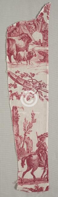 Fragments of Copperplate Printed Cotton, c. 1789. Creator: Christophe Philippe Oberkampf (French, 1738-1815), firm of ; Jean-Baptiste Marie Hüet (French, 1745-1811).