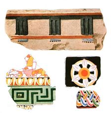 Fragments of decoration from Delos, Greece, (1928). Creator: Unknown