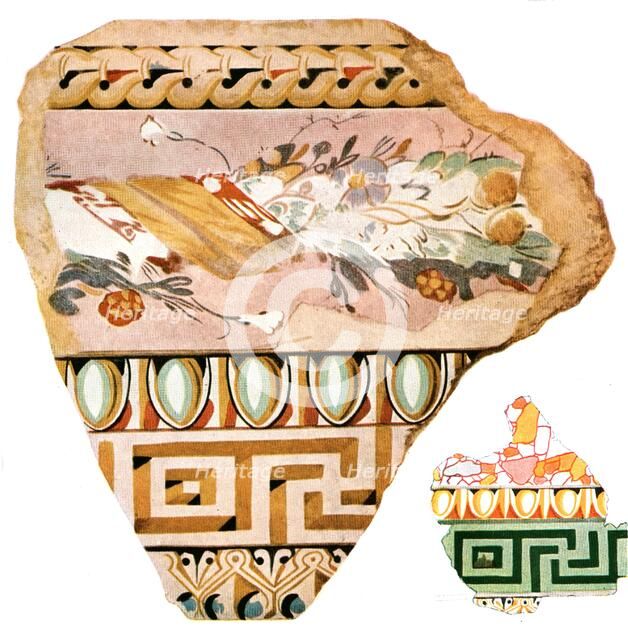 Fragments of decoration from Delos, Greece, (1928). Creator: Unknown.