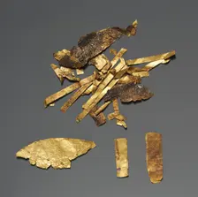 Fragments of Decoration from Funerary Equipment, 2040-1648 BC. Creator: Unknown