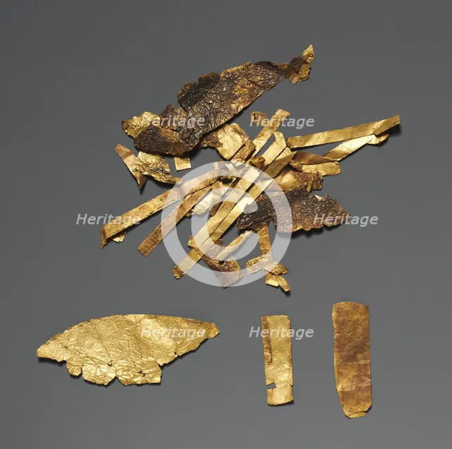 Fragments of Decoration from Funerary Equipment, 2040-1648 BC. Creator: Unknown.