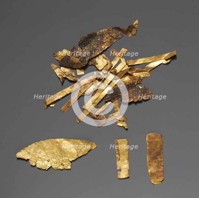 Fragments of Decoration from Funerary Equipment, 2040-1648 BC. Creator: Unknown.