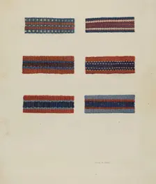 Fragments of Shaker Chair Braid, c. 1938. Creator: Orville A. Carroll