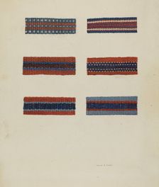 Fragments of Shaker Chair Braid, c. 1938. Creator: Orville A. Carroll