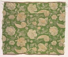 Fragments of Silk Textile, 18th century. Creator: Unknown