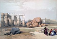 Fragments of the Great Colossi, at the Memnonium 19th century. Artist: David Roberts
