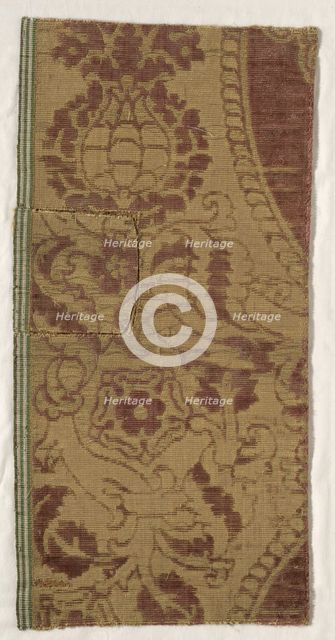 Fragments of Velvet Brocade, 16th century. Creator: Unknown.
