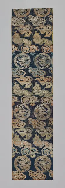 Fragments (Dress Fabric), China, Qing dynasty (1644-1911), (exported to Japan, c. 1750/89), c. 1750. Creator: Unknown