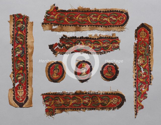 Fragments from a Tunic, 500s - 1500s. Creator: Unknown.