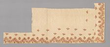 Fragments from a Bedcover made of Petticoat Borders, France, Late 18th century. Creator: Unknown