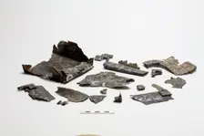 Fragments from a decorated box, Warring States period, 475-221 BCE. Creator: Unknown
