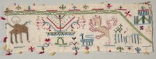 Fragments from an Embroidered Border, 1500s. Creator: Unknown