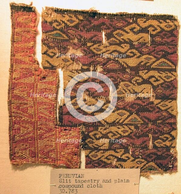 Fragments, Peru, A.D. 1000/1476. Creator: Unknown.