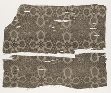 Fragments with Eight-Pointed Star (Two Pieces), 1100s. Creator: Unknown