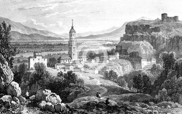 Fraga, Spain, 1823.Artist: James Duffield Harding