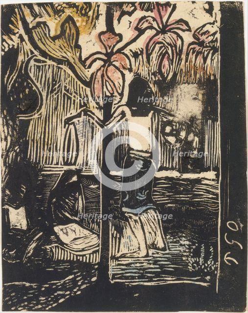 Fragrance (Noa Noa), small block, 1894-95., 1894-95. Creator: Paul Gauguin.
