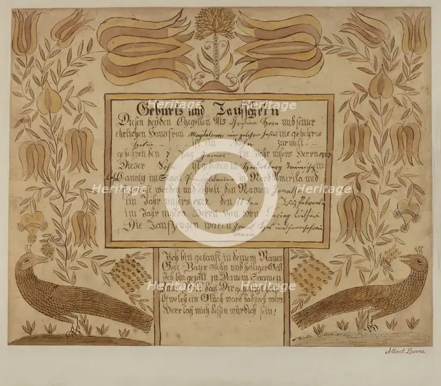 Fraktur, 1935/1942. Creator: Albert J. Levone.