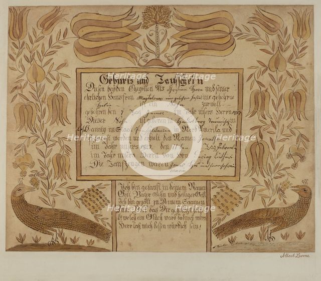 Fraktur, 1935/1942. Creator: Albert J. Levone.