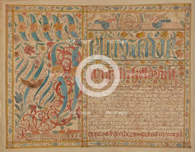 Fraktur, 1935/1942. Creator: Albert J. Levone.