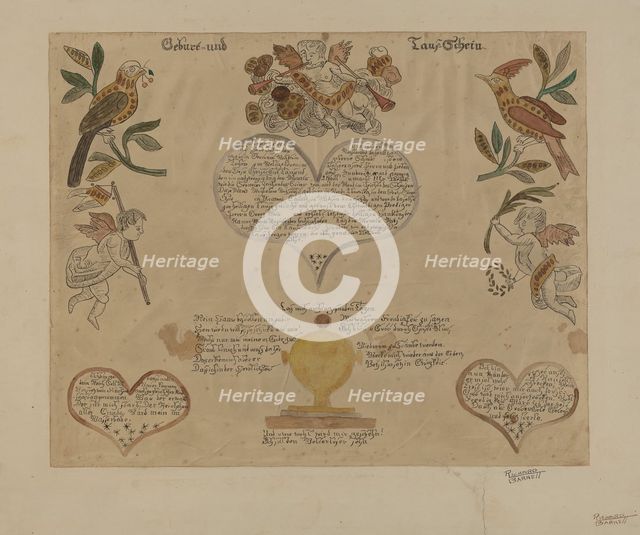 Fraktur, 1935/1942. Creator: Richard Barnett.