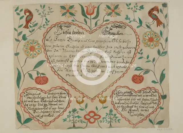 Fraktur, 1935/1942. Creator: Roy S. Brown.