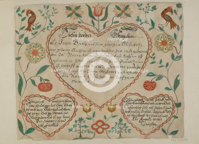 Fraktur, 1935/1942. Creator: Roy S. Brown.